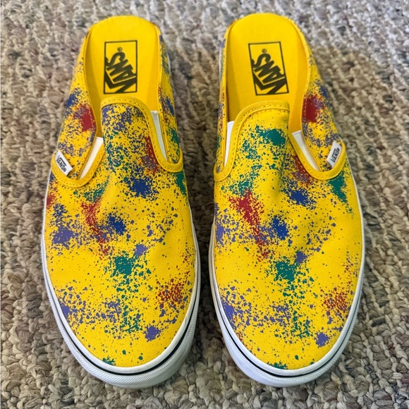 Vans Size 8.5 Men / 10 Women Classic Slip on Mule ‘Overspray - Freesia” Like New - Picture 2 of 13
